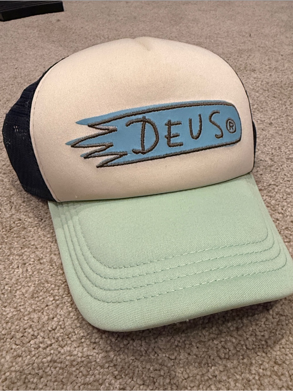 Deus Ex Machina Mint Navy Trucker Cap Hat